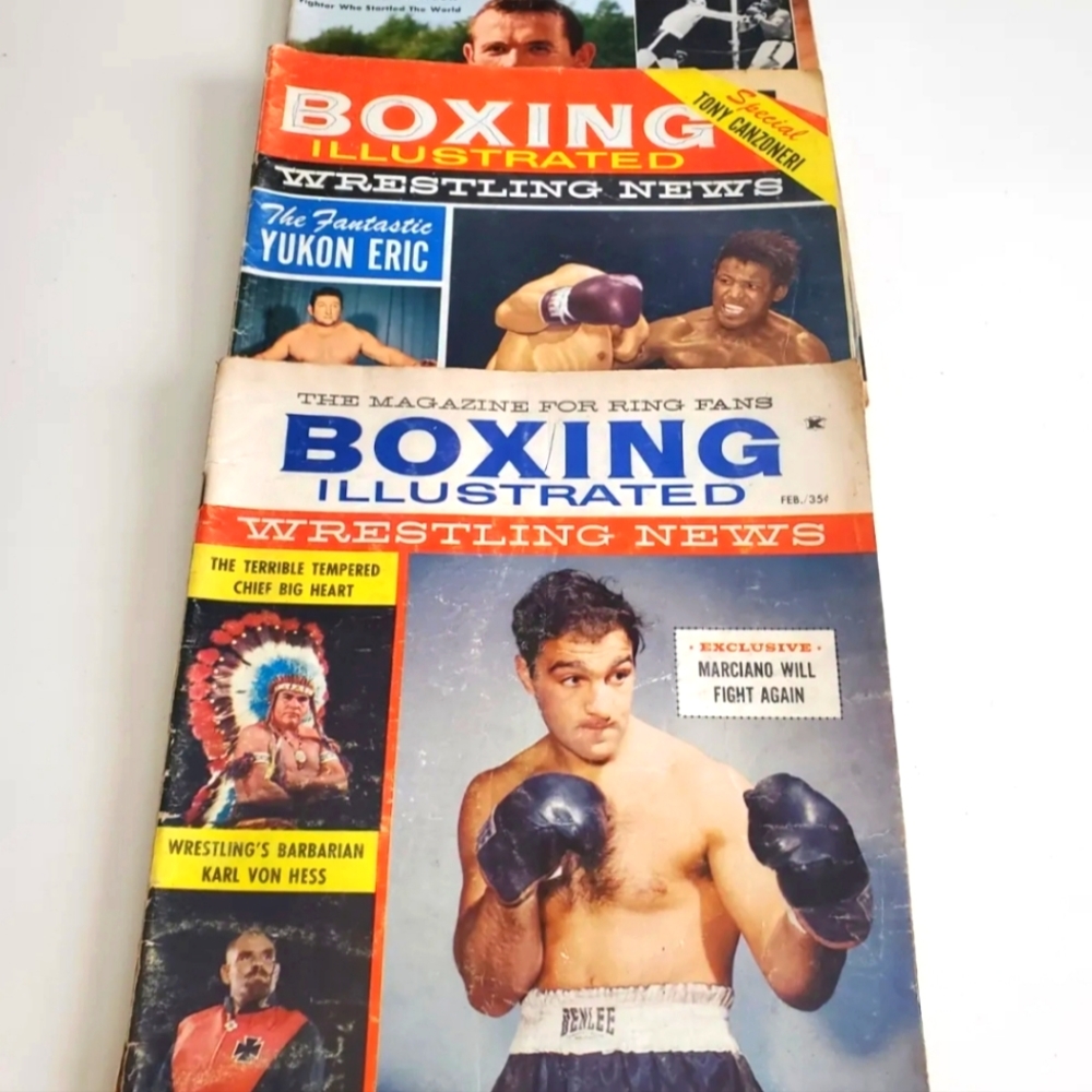 Vintage Boxing Ilustrated magazines Three